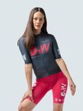  Áo đạp xe nữ | The SYN Women's Pro Team Jersey Grey Pink 