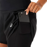  Quần Chạy Bộ Nữ | Asics Road 2-IN-1 3.5 inch Shorts Black 