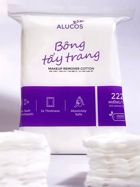  Bông Tẩy Trang Alucos 222 Miếng 