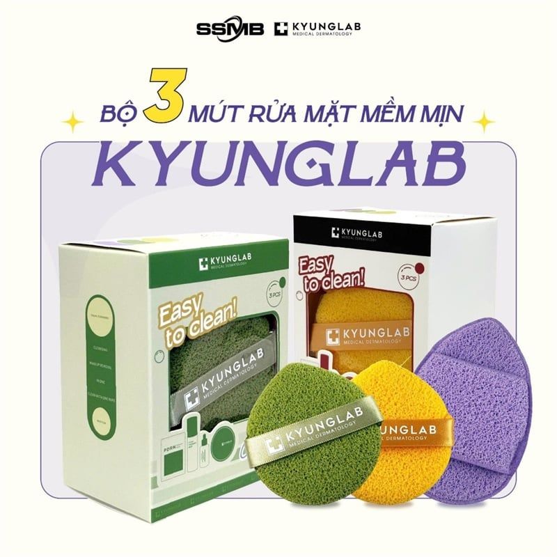  Bông Mút Rửa Mặt Bọt Biển Kyunglab 