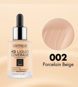  Kem Nền Catrice HD Liquid Coverage Porcelain Beige 002 30ml 