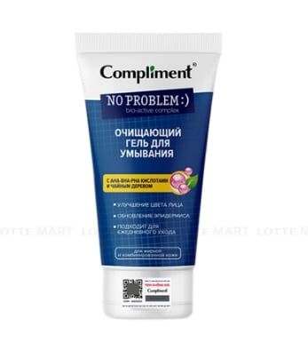  Gel Rửa Mặt Compliment No Problem AHA - BHA - PHA và Tea Tree Tuýp 200ml 