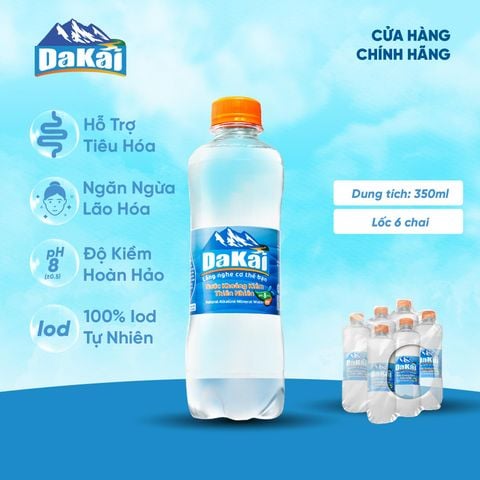  [NHÃN MỚI] Lốc 12 Chai Nước Khoáng Kiềm (350ml/chai) Hỗ Trợ Tiêu Hóa, Ngăn Lão Hóa 