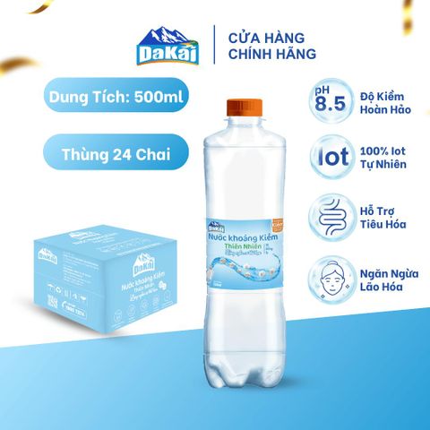  Chai Nước khoáng Kiềm Thiên Nhiên DaKai 500ml Hỗ Trợ Tiêu Hoá Khoẻ 