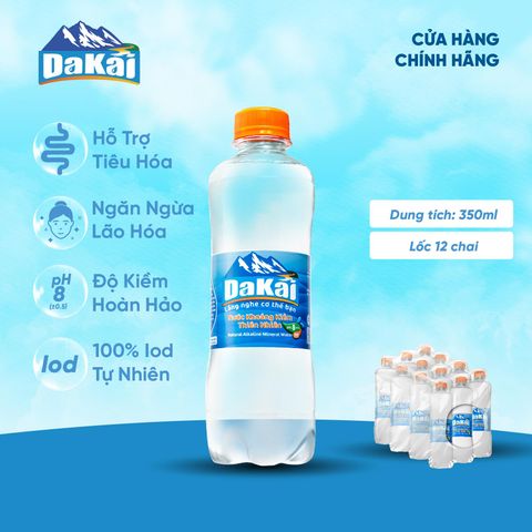  [NHÃN MỚI] Chai Nước khoáng Kiềm Thiên Nhiên DaKai 350ml Hỗ Trợ Tiêu Hoá Khoẻ 