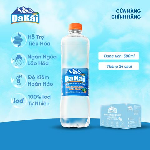 [NHÃN MỚI] Lốc 12 Chai Nước Khoáng Kiềm (500ml/chai) Hỗ Trợ Tiêu Hóa, Ngăn Lão Hóa 