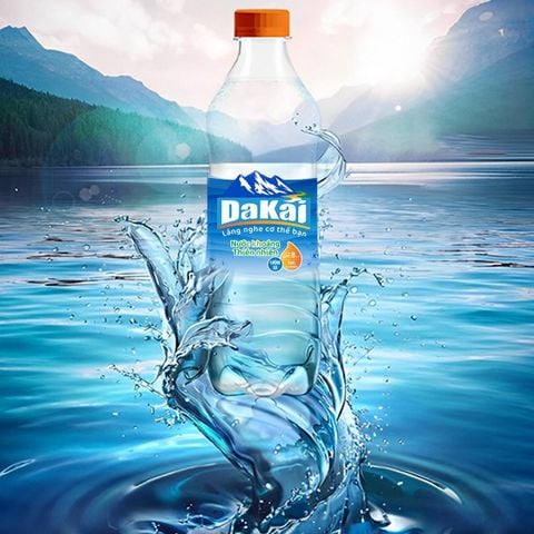  [Lốc 12 chai] Nước khoáng kiềm thiên nhiên Dakai 355ml hỗ trợ tiêu hoá khoẻ 