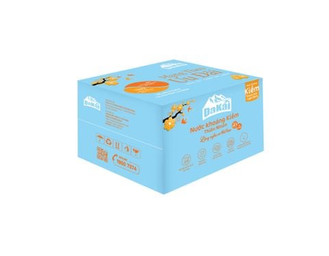  [Tặng Túi Đường Biên Hòa Pure] Thùng tết 24 chai nước khoáng kiềm thiên nhiên Dakai 500ml hỗ trợ tiêu hoá khoẻ 