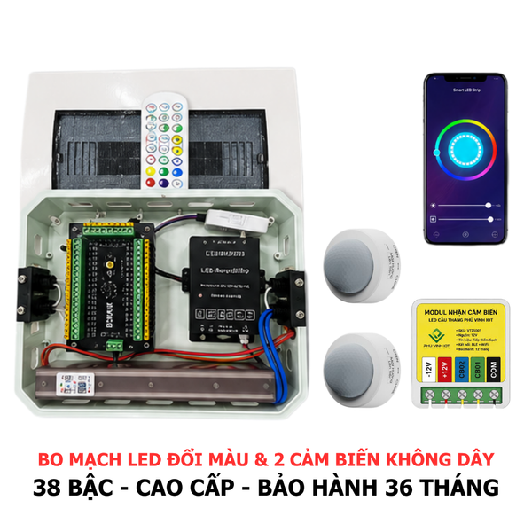 BO MẠCH 38 BẬC ĐỔI MÀU & CẢM BIẾN KHÔNG DÂY