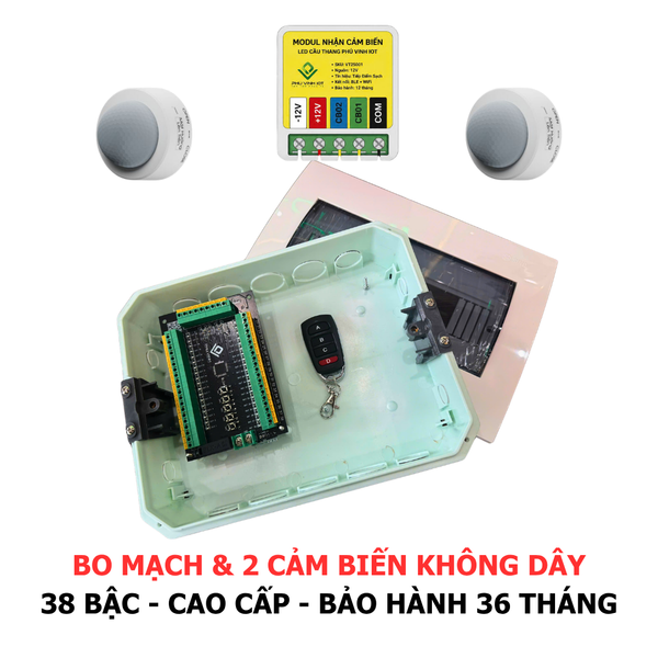 BO MẠCH CAO CẤP 38 BẬC & CẢM BIẾN KHÔNG DÂY DÙNG PIN