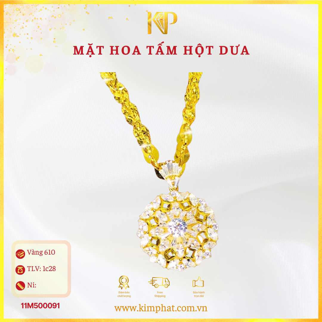  Mặt Hoa Tấm Hột Dưa Vàng 610 KIM PHÁT 11M500091 