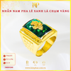 Nhẫn Nam Pha Lê Xanh Lá Chạm Vàng Vàng 610 KIM PHÁT 11N501349