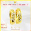 Nhẫn Cưới Thiết Kế Tim Chữ Cái Vàng 610 KIM PHÁT