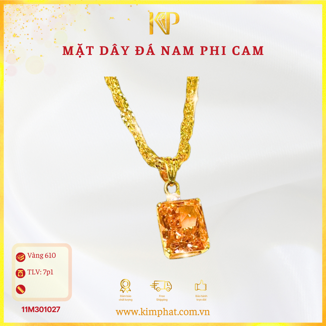  Mặt Đá Nam Phi Cam Vàng 610 KIM PHÁT 11M301027 