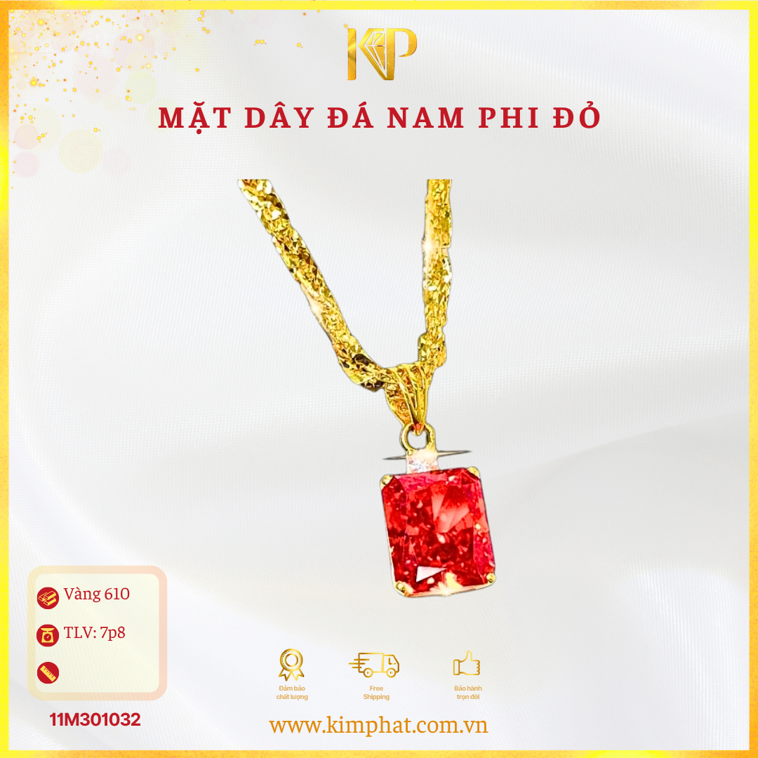  Mặt Đá Nam Phi Đỏ Vàng 610 KIM PHÁT 11M301032 