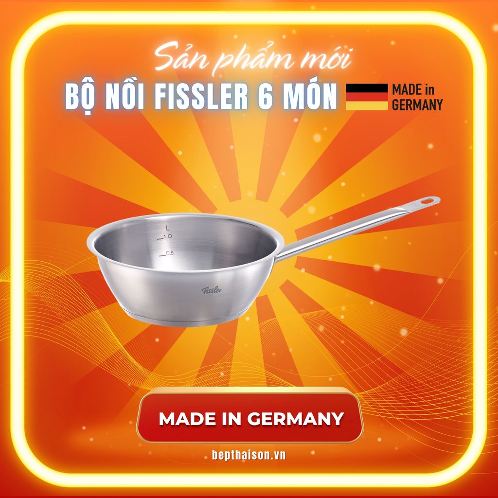 Bộ nồi Fissler Đức 6 món Original Profi nắp kính