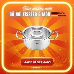 Bộ nồi Fissler Đức 6 món Original Profi nắp kính