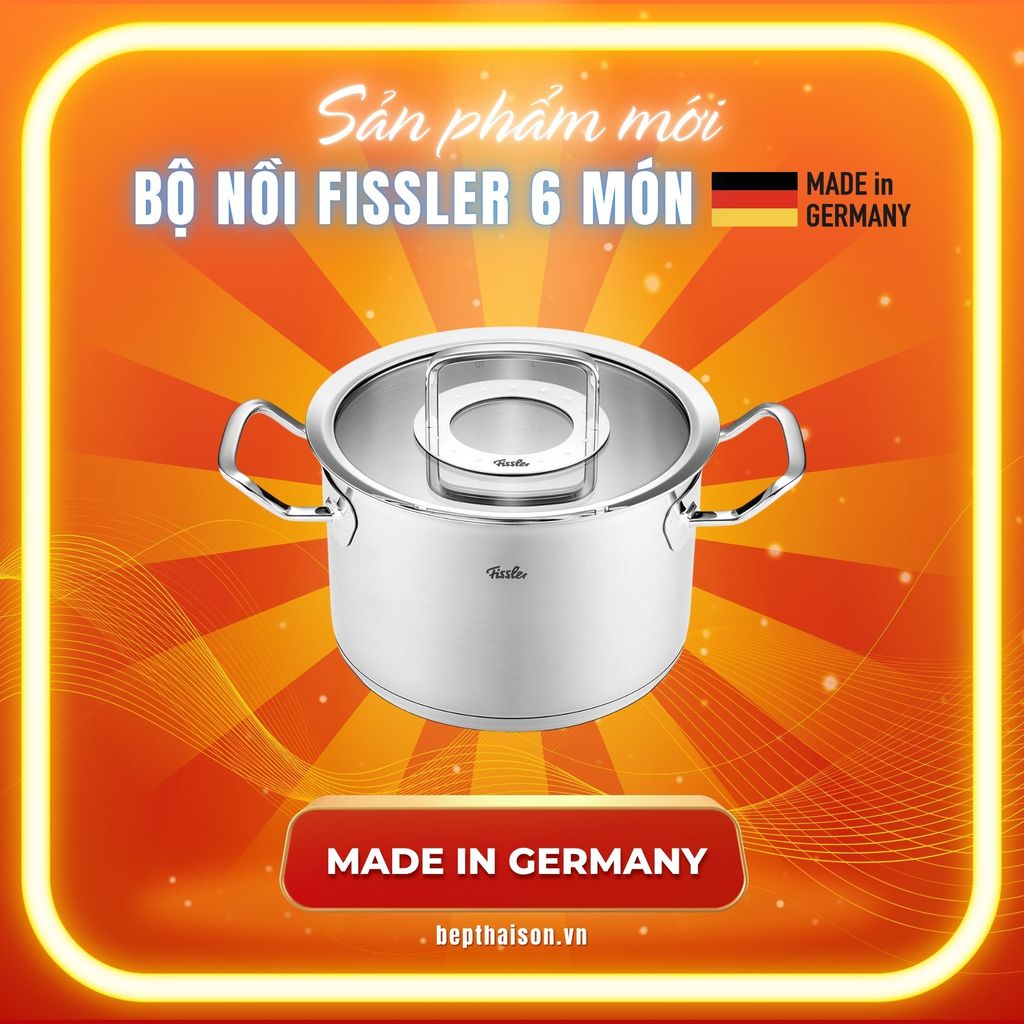 Bộ nồi Fissler Đức 6 món Original Profi nắp kính