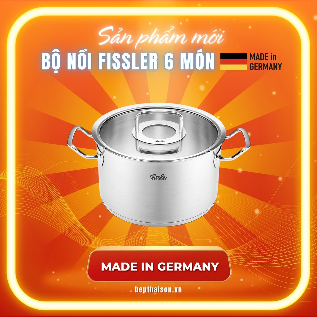 Bộ nồi Fissler Đức 6 món Original Profi nắp kính