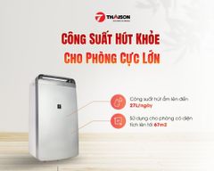 Máy hút ẩm Sharp DW-J27FV-S kèm lọc không khí
