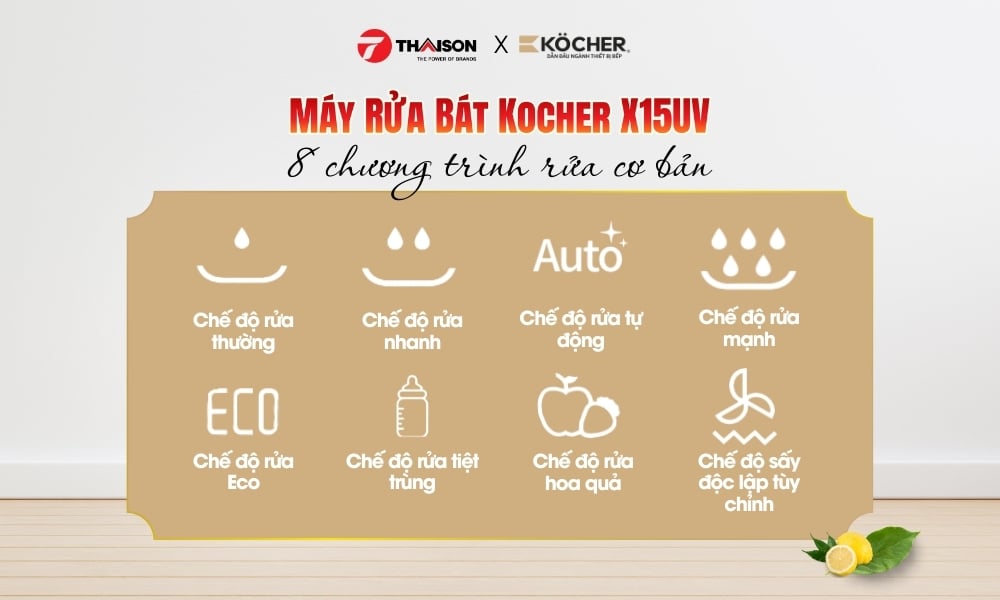 Máy Rửa Bát Kocher X15UV