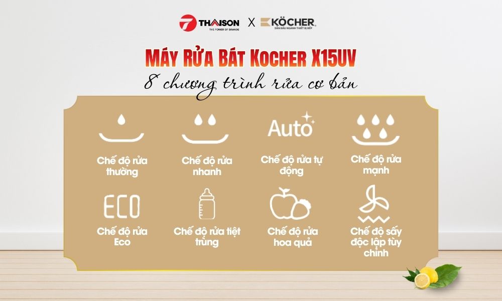 Máy Rửa Bát Kocher X15UV