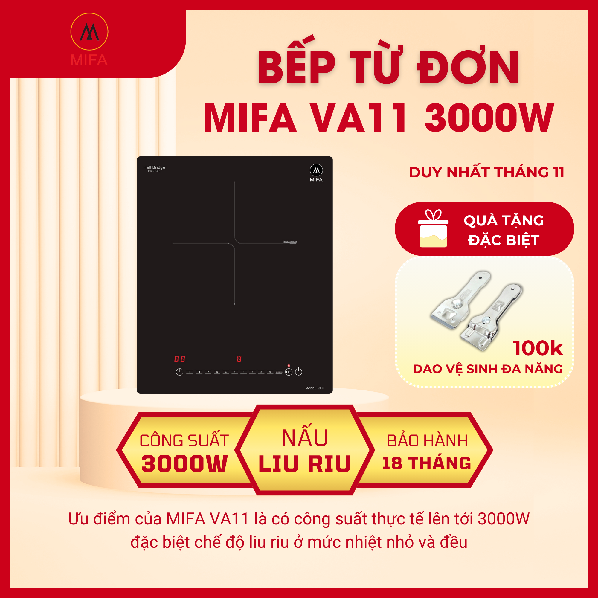 Bếp từ đơn Mifa Va11