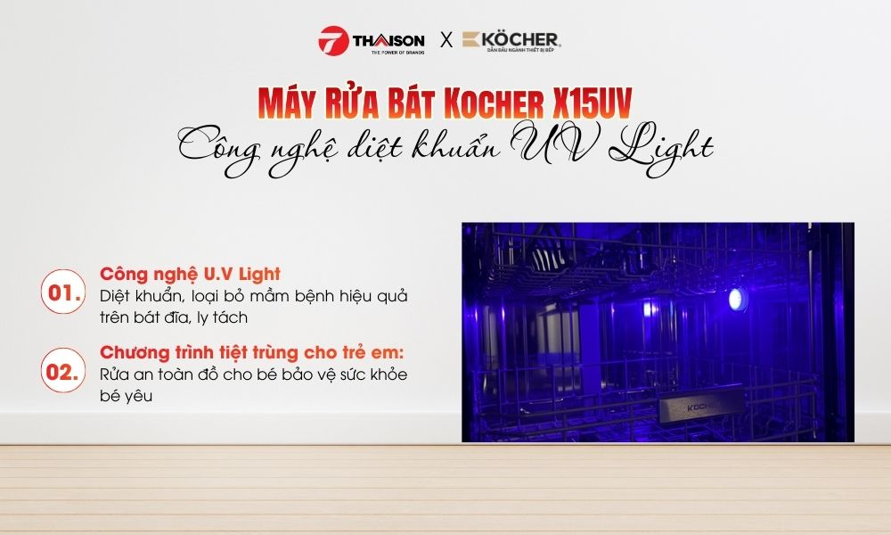 Máy Rửa Bát Kocher X15UV