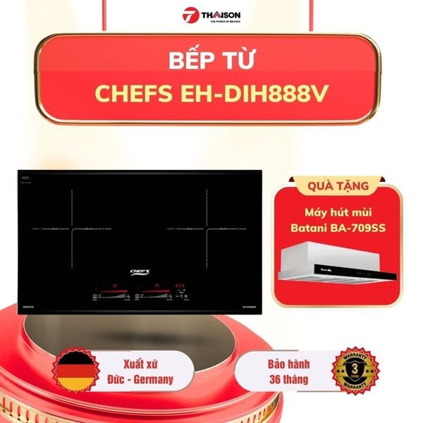 Bếp từ Chefs EH-DIH888V 2 vùng nấu nhập khẩu Đức
