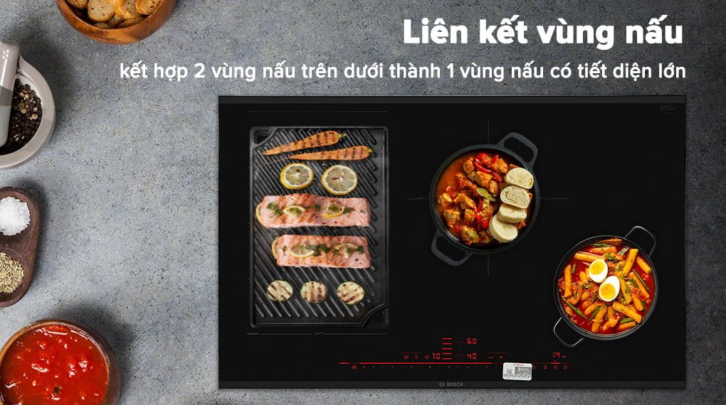 Bếp từ Bosch PXE875DC1E 4 vùng nấu