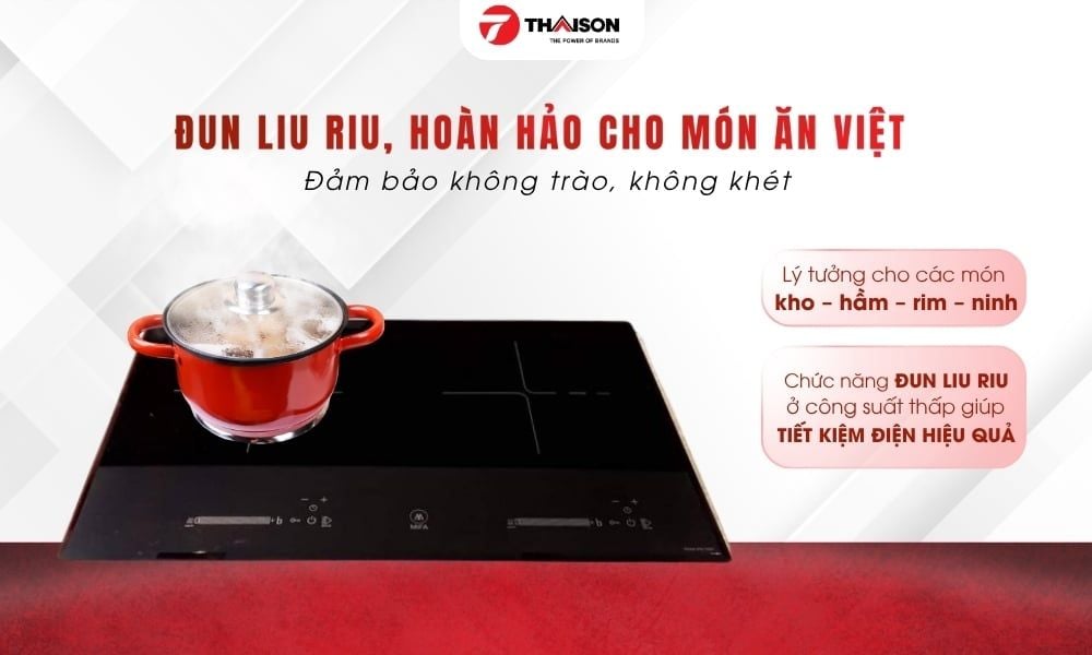 Bếp từ Mifa VA05N 2 vùng nấu, công suất 5600W