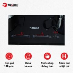 Bếp từ Chefs EH-DIH888V 2 vùng nấu nhập khẩu Đức