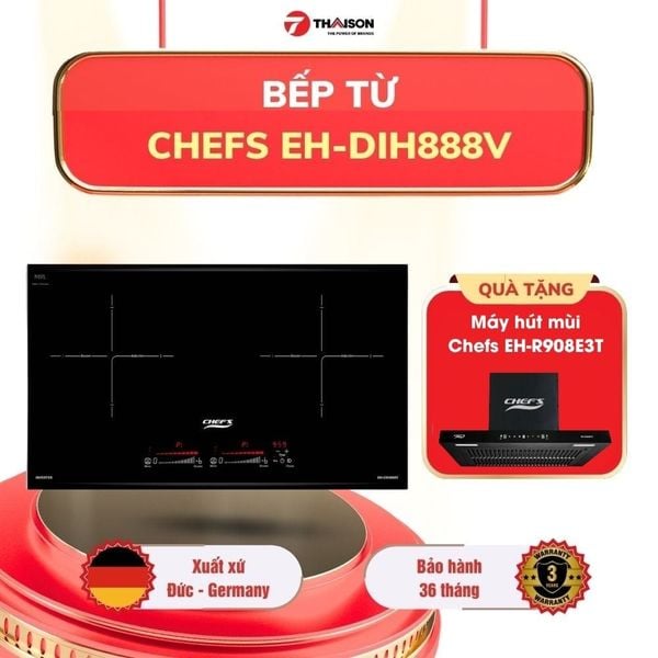 Bếp từ Chefs EH-DIH888V 2 vùng nấu nhập khẩu Đức