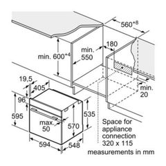 Lò nướng Bosch HBS534BB0B dung tích 71L với 7 chế độ nướng