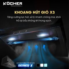 Máy hút mùi Kocher turbo x-350d