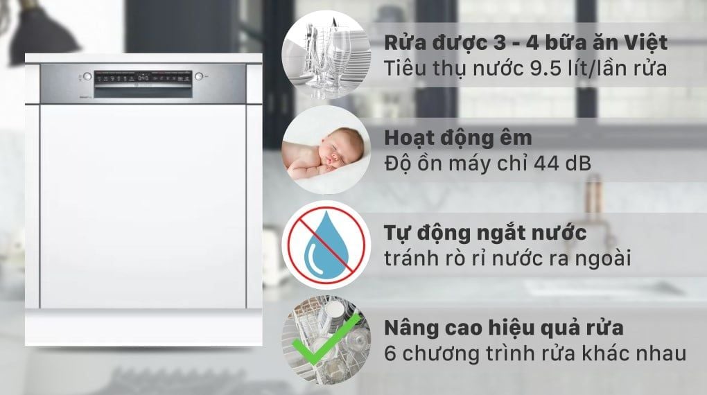 Máy rửa bát Bosch SMI4HCS48E