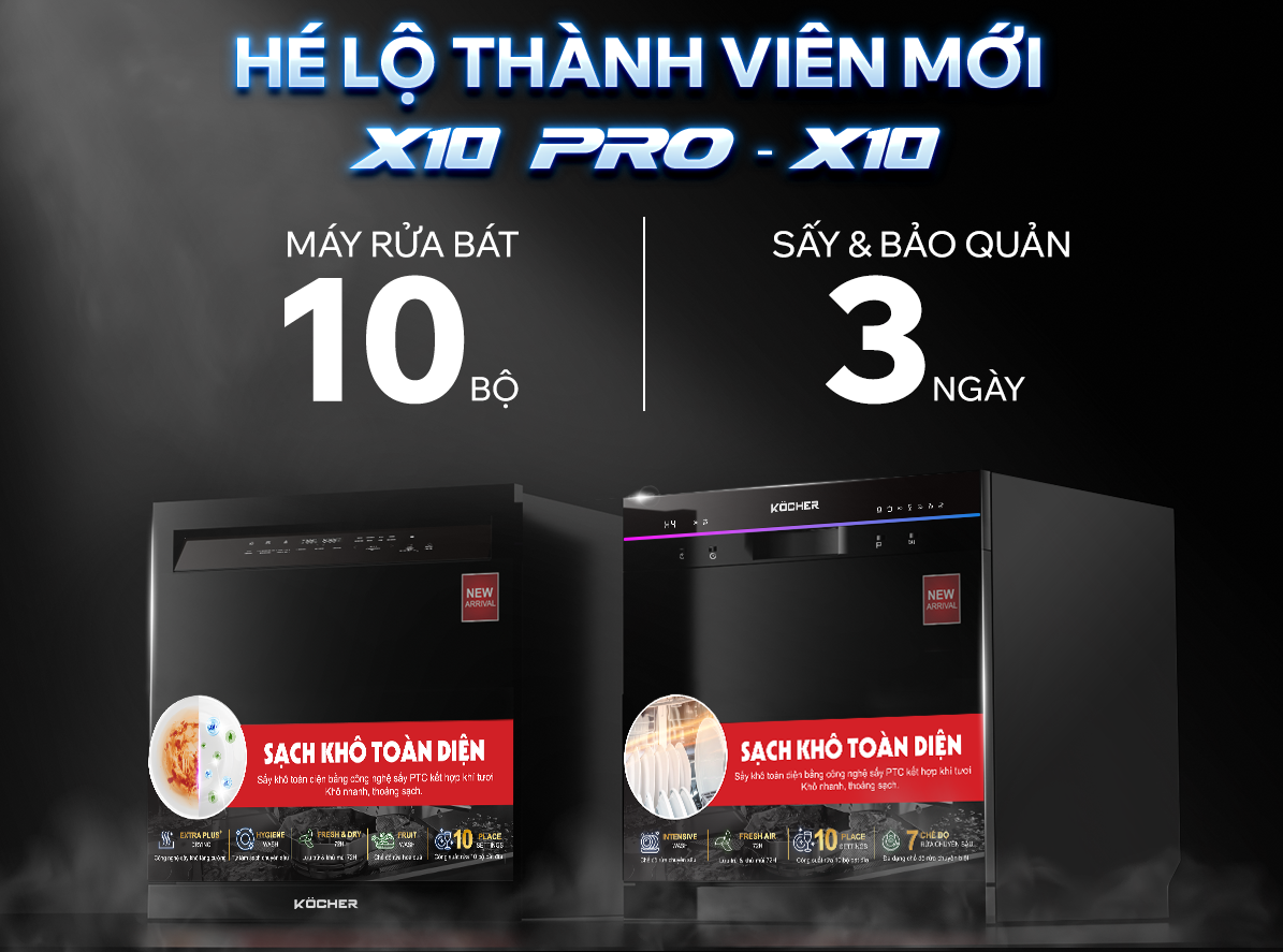 Máy rửa bát Kocher X10 PRO