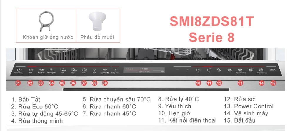 Máy rửa bát Bosch SMI8ZDS81T Serie 8 2025