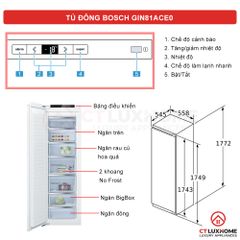 Tủ đông Bosch GIN81ACE0 âm tủ