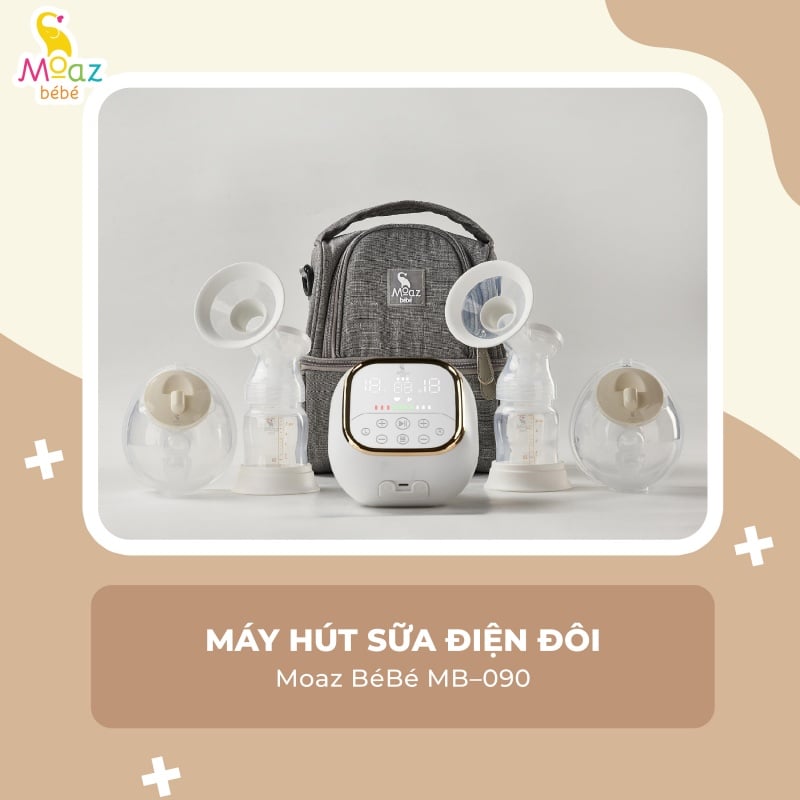 Máy Hút Sữa Moaz BeBe Điện Đôi MB 090