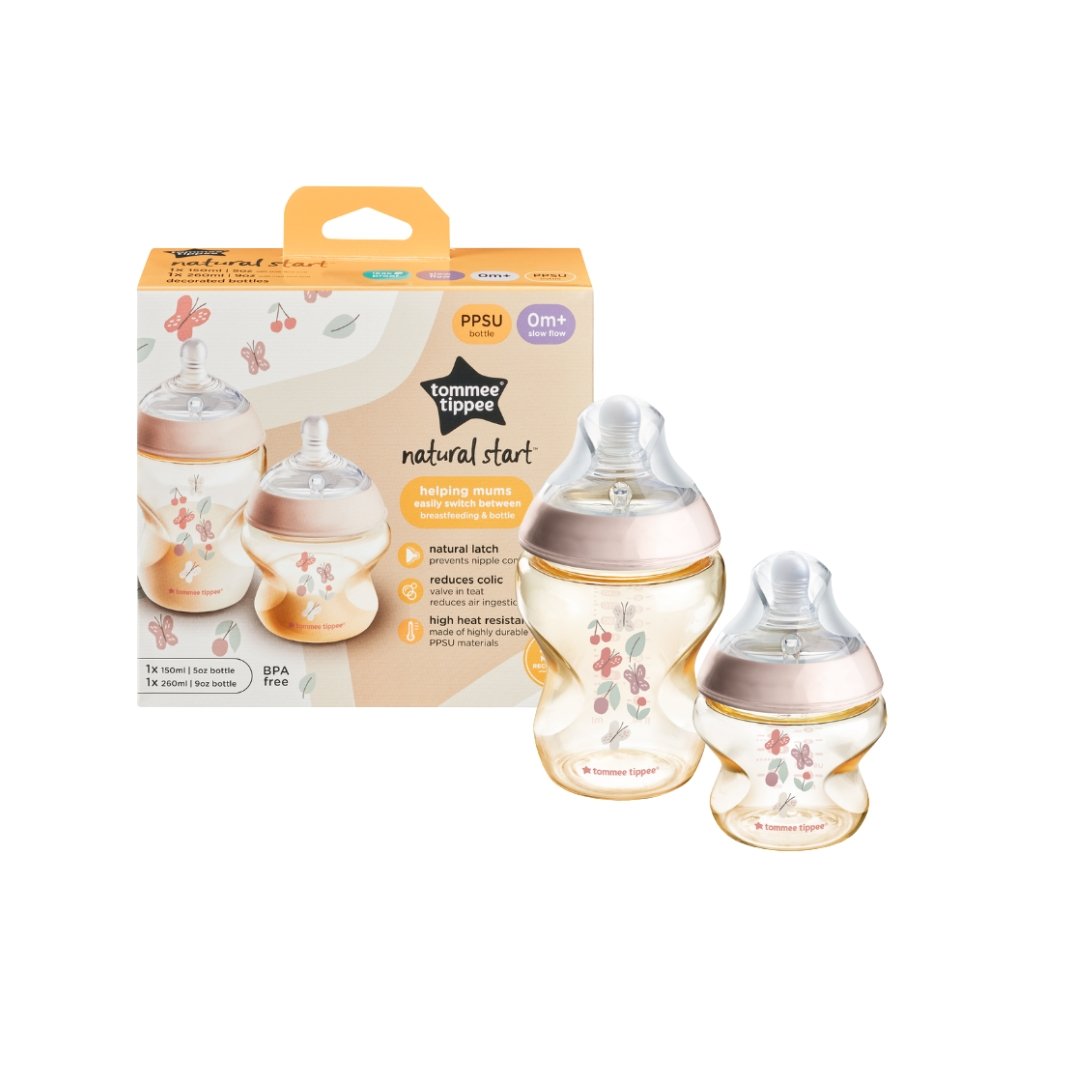 Set Bình Sữa Tommee Tippee PPSU 260ML & 150ML Hồng