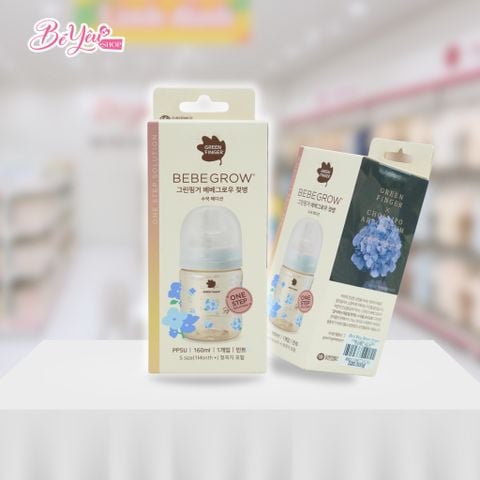 Bình Sữa Green Finger Hoa Cẩm Tú Cầu 160ML Xanh