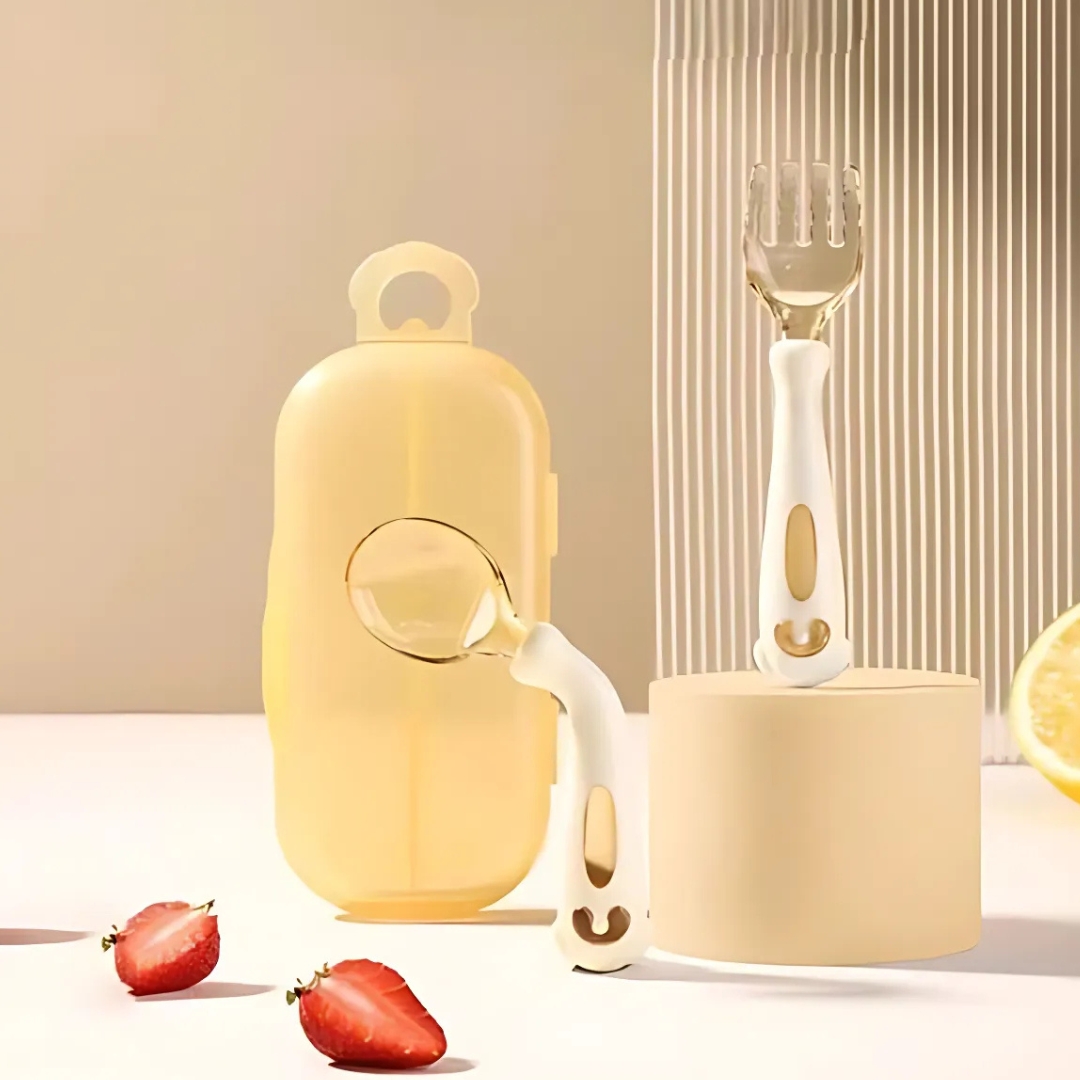 Set Thìa Cocobear Kèm Nĩa Uốn Cong