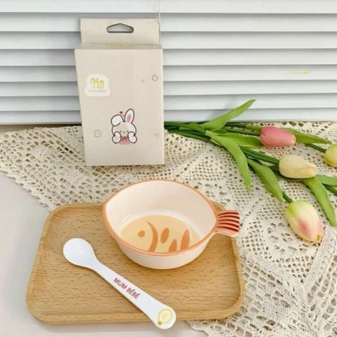 Chén Mum Bebe Cá, Cà Rốt Kèm Thìa