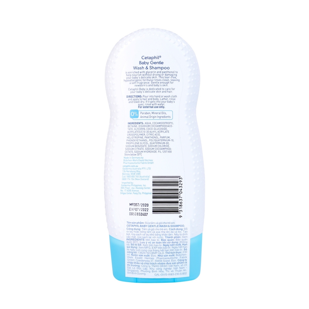 Tắm Gội Cetaphil Gentle 230ML