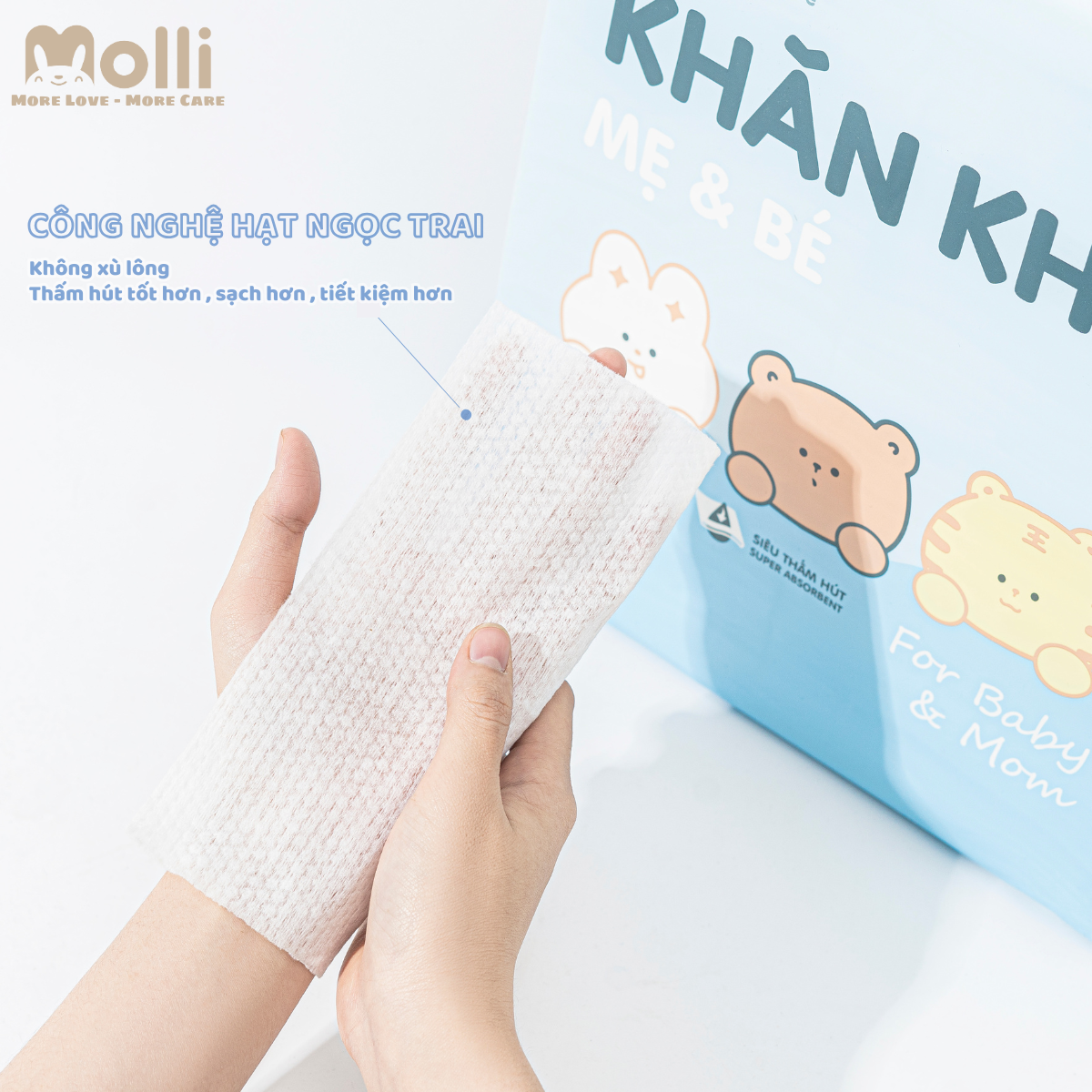 Khăn Vải Khô Đa Năng Molli MOL3016 900Gr