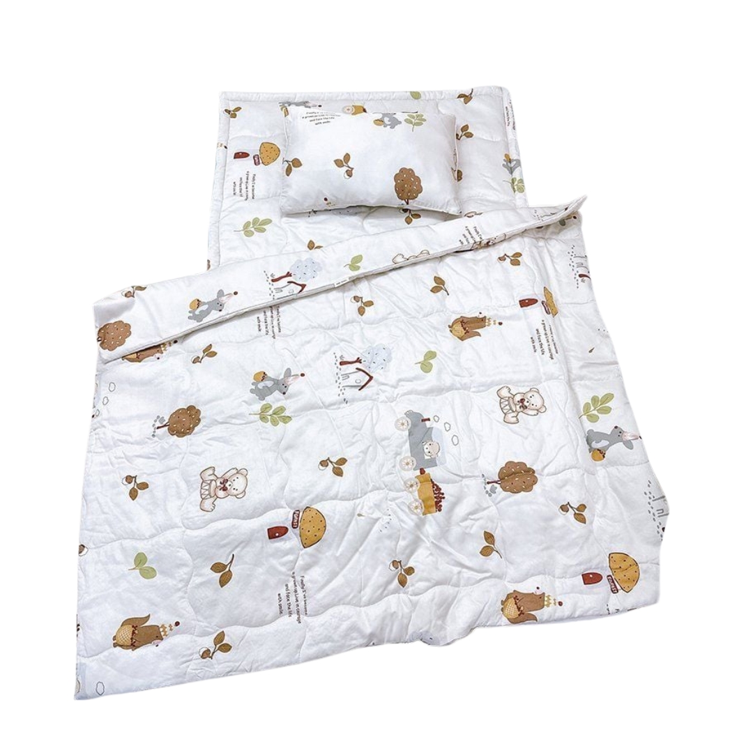 Bộ Đi Học Katina Tencel 40S Nệm+Gối+Chăn 80*1M2