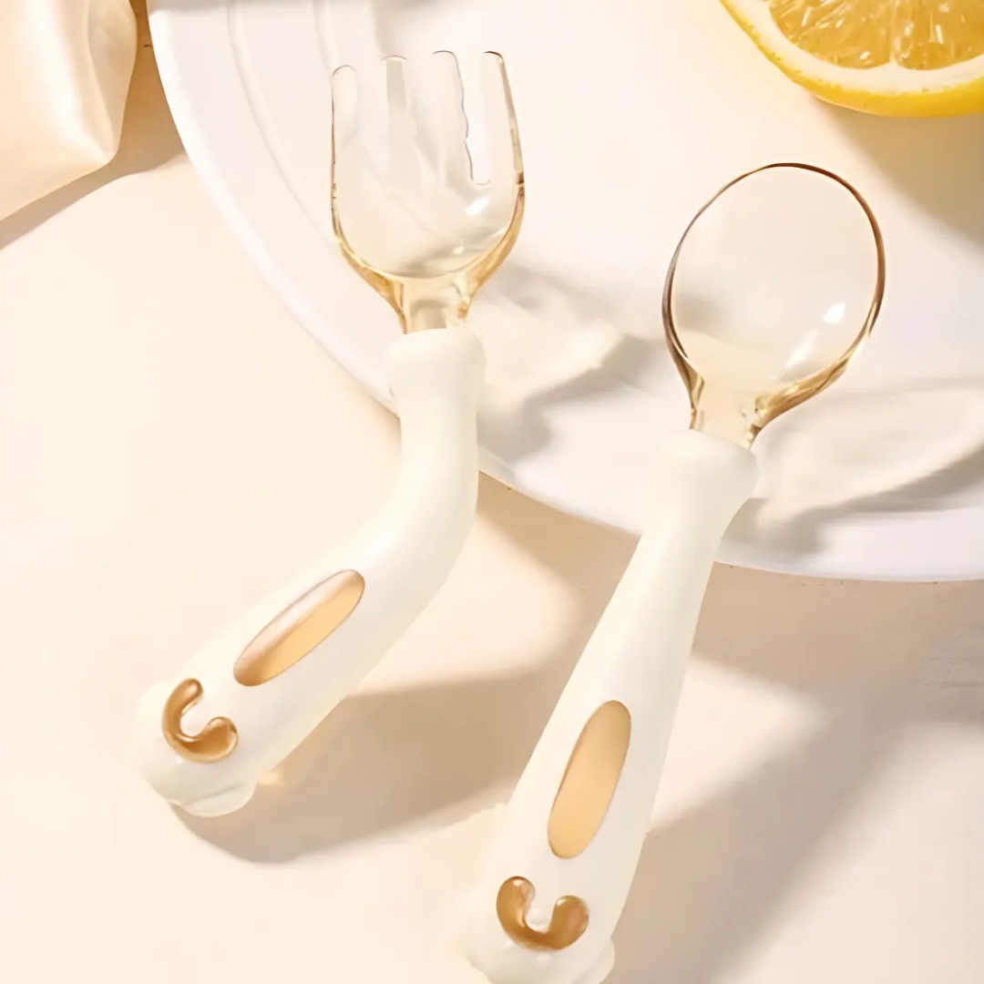 Set Thìa Cocobear Kèm Nĩa Uốn Cong