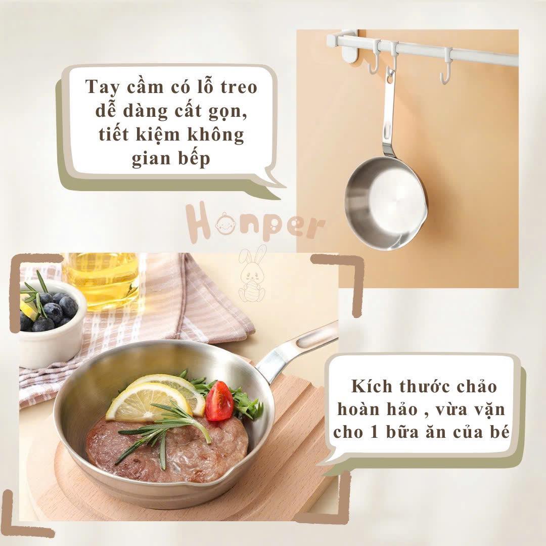 Chảo Honper Inox 316  HP137 Size 16cm
