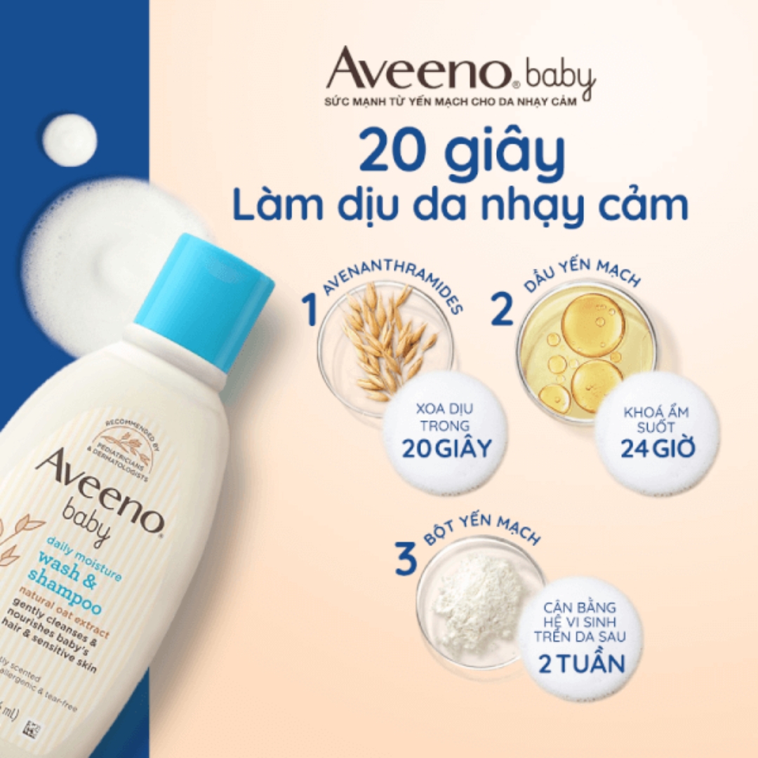 Tắm Gội Aveeno Lightly Scented 236Ml